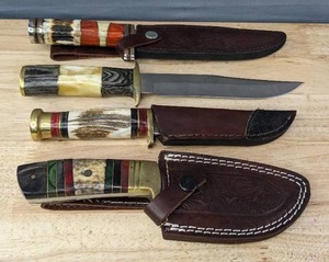 lot 14 image: Four Fixed Blade Knives Chipaway Cutlery, Voss Cutlery, and Cherokee K