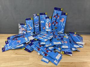 lot 69 image: Brand New 66 Various Patriotic Glow Bracelets, Necklaces, Pendants and More D