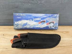 lot 86 image: Sportsmans Combo Knife Set and Sheath by Frost Cutlery K