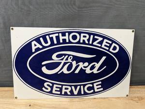lot 33 image: Authorized Ford Service Metal Sign K