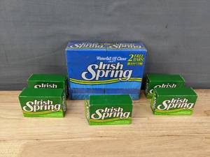 lot 82 image: 13 New Bars of Irish Spring Deodorant Soap with Antibacterial Protection K