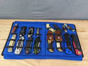 lot 24 image: Collection of 16 Knives with Case K