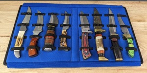 lot 17 image: Collection of 8 Fix Blade Knives with Case K