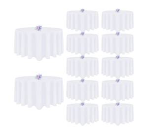 lot 183 image: 12 Pack of 120 White Round Table Cloths B