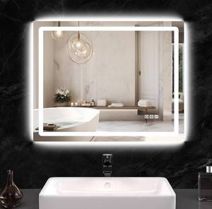 lot 184 image: Brand New DURASPACE 40 x 32 inch Led Bathroom Mirror with Frontlit & Backlit,Dimmable $144.99 Retail B