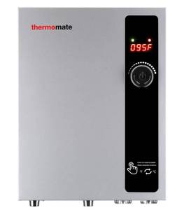 lot 74 image: Brand New Tankless Water Heater Electric 27kW 208240 Volt Thermomate On Demand Instant Endless Hot Water Heater Digital Temperature Display for Residential Whole House Shower 114A Gray $449.99 Retail B