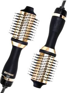 lot 76 image: New Blow Dryer Hair Brush Oval Barrel for Quick and Salon-Quality Results Gold $45.99 Retail B