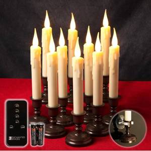 lot 84 image: New 12 Pack Flameless LED Window Candles with Drip Texture $71.99 Retail B