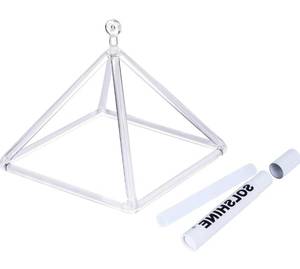 lot 93 image: Brand New SOLSHINE Crystal Singing Pyramid 10 inch with Artificial Leather Carrying Case B