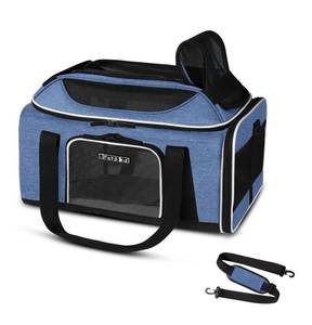 lot 190 image: Brand New Petskd Top-Expandable Pet Carrier 17x12x8.5 Inches JetBlue Frontier Spirit Airline Approved $59.95 Retail B