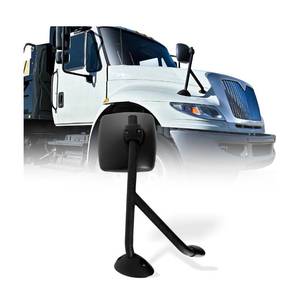 lot 197 image: New Hood Mirror for International 4300Workstar II Black Mirror Assembly, Passenger Side (Fit International 4300, 4400, 7400, 7600, 8500 Durastar Truck) $76.99 B