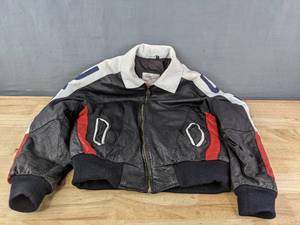 lot 29 image: Michael Hoban Wheremi Leather USA Jacket Size Mens Medium E