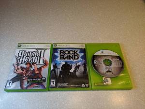 lot 447 image: 3 Total XBOX 360 Guitar Hero II Rock Band Guitar Hero Metallica R