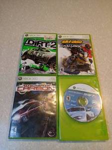 lot 451 image: 4 Total XBOX 360 Dirt 2 Ski-doo Snowmobile Challenge Need For Speed Carbon Need For Speed Shift R