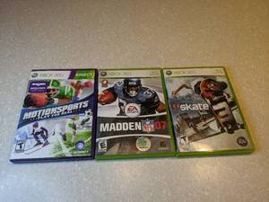 lot 460 image: 3 Total XBOX 360 Motion Sports Play For Real Madden NFL 07 Skate 3 R