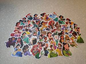 lot 434 image: 50 Total Brand New Cartoon Princesss Reading Stickers P