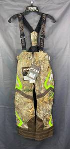 lot 24F image: Brand New FXR Helix Pant Childrens Size 6 Realtree Camo, Brown, and Electric Lime $299 Retail G