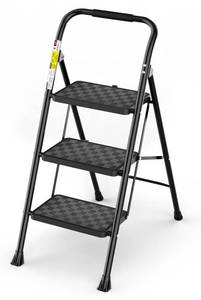 lot 225 image: Brand New HBTower 3 Step Ladder, 3 Step Stool for Adults B