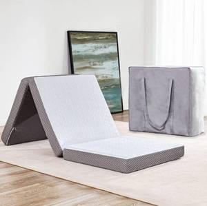 lot 226 image: Brand New Kingfun Memory Foam Folding Mattress, 4 Inch Gel-Infused Foldable Floor Mattress Size Single $89.99 Retail B