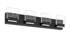 lot 234 image: New Aipsun Black Bathroom Light Fixtures Modern Vanity Lighting Fixtures 4 Light Vanity Lighting 6000K $79.90 Retail B