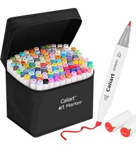 lot 239 image: Brand New Caliart Markers 121 Colors Dual Tip $54.99 Retail B