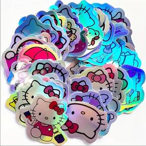 lot 14A image: 50 Brand New Hello Kitty Glitter Stickers N