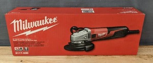 lot 22B image: Brand New Milwaukee 13 Amp 5 in. Small Angle Grinder with Dial Speed $189.99 Retail N