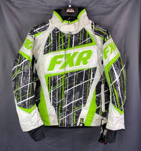 lot 181F image: Brand New FXR Helix Jacket Womens Size 6 Black White Lime G