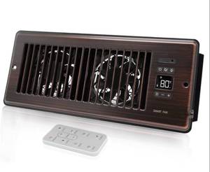 lot 120 image: Super Quiet Register Booster Fan 4 x 12 - Intelligent Thermostat Control Vent Fan Booster B