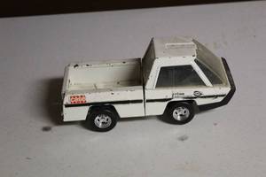 lot 30 image: Vintage J.I. Case Plastic Toy Truck - White and Black with Minor Wear