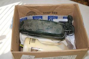 lot 48 image: Collection of Household Items including Vintage Phone and Stud Sensor