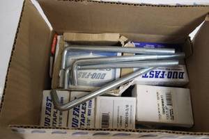 lot 63 image: Box of Various Metal Fasteners and Hardware