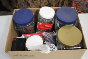 lot 113 image: Lot of Various Hardware Items and Universal Battery