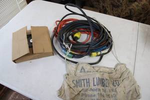 lot 116 image: Used Circular Saw Blade with Electric Cord and Smith Lumber Bag