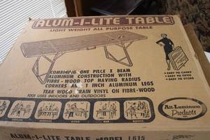 lot 126 image: Alum-I-Lite Lightweight All Purpose Folding Table Model L615