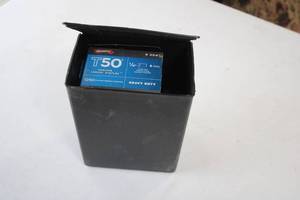 lot 135 image: Set of 3 Boxes of T50 Heavy Duty Staples with Staple Gun Case
