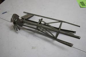 lot 140 image: Vintage Agricultural Seeder with Metal Frame and Blades