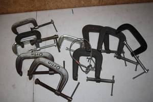 lot 150 image: Set of 10 Clamps Including Various Models and Sizes