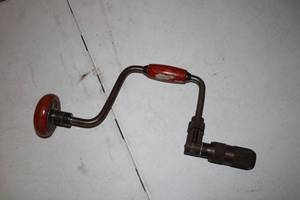 lot 153 image: Vintage Hand Drill with Wooden Handle