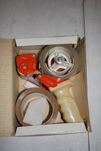 lot 166 image: D.R.I. Industries WORKSHOPS Tape Dispenser with Extra Tape Rolls