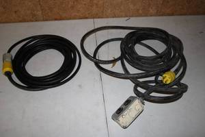 lot 171 image: Heavy Duty 50ft Electrical Extension Cord with Power Outlet