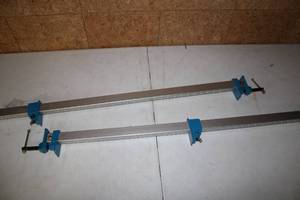 lot 174 image: Set of 2 Adjustable Aluminum Clamps with Blue Grip