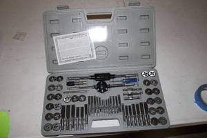 lot 178 image: Complete Tap and Die Set with Storage Case - 50 Pieces