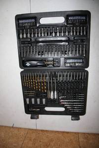 lot 179 image: 112-Piece Screwdriver and Drill Bit Set with Flexible Drive Shaft