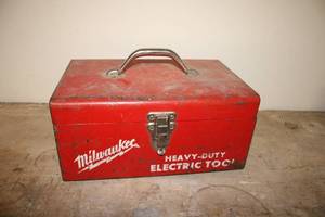 lot 208 image: Milwaukee Heavy-Duty Electric Tool Toolbox with Drill and Accessories