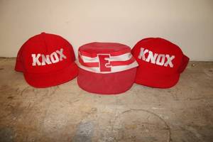 lot 309 image: Set of 3 Vintage Red Knox Caps