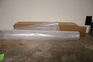 lot 328 image: Roll of Clear Polyethylene Plastic Sheeting 8.5x100