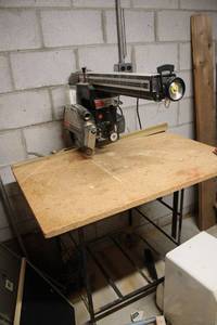 lot 342 image: Craftsman 10 Inch Radial Arm Saw with Bench