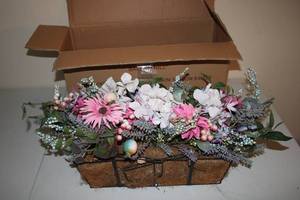 lot 423 image: Balsam Hill Outdoor Vibrant Summer Bloom Window Basket Arrangement