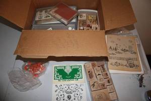 lot 438 image: Stamp Collection with Ink Pads, Accessories, and Cardstock
